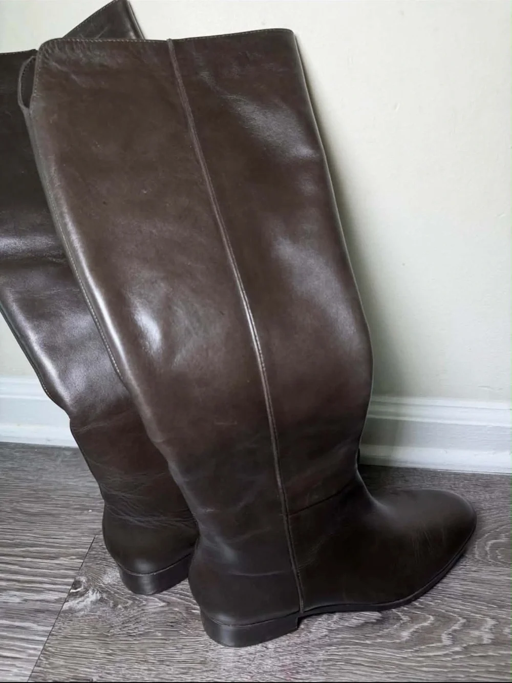 Johnston & Murphy Tinsley Riding Boots Brown Leather Tall Equestrian 38